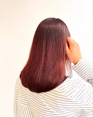 カラー 🫒🫒ブリーチなし 艶カラー🫒ヤマシロのヘアスタイル