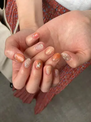 ロング カラー ヘアアレンジ キッズ ネイル マツエク・マツパ 福田 加奈のネイルデザイン