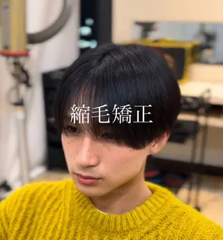 ミディアム メンズ 曲がる縮毛矯正大宮 No.1工藤竜雅のヘアスタイル