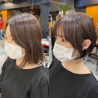 ショート カラー 透明感カラー🌿 グレージュ🐺陽介のヘアスタイル