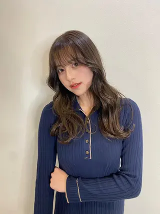セミロング カラー ヘアアレンジ 髪質改善特化 🫧松野力也のヘアスタイル