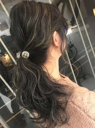 セミロング カラー LAS 代表 ナガカワ コウヘイのヘアスタイル