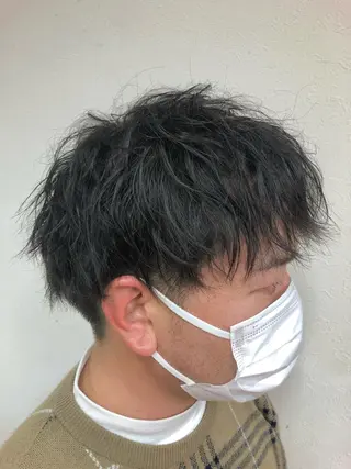 パーマ メンズ ダブルスキルエクステ /羽エクステ白石宇由のヘアスタイル