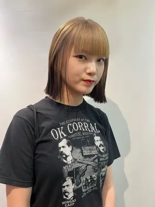 ミディアム カラー 💖デザインカラー/ タダ ハナカ💖のヘアスタイル