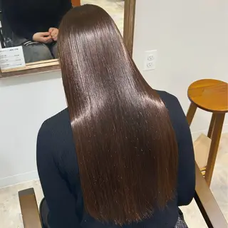 ロング レイヤーカット 縮毛矯正 高杉颯汰のヘアスタイル