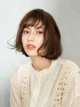 ショート カラー パーマ 💎ハイライトカラー /髪質改善カラー💎のヘアスタイル