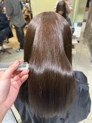 ロング 透明感カラー& メンズアイブロウ専門のヘアスタイル