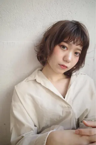 ミディアム カラー ふくだ りさ【ciAo!】のヘアスタイル