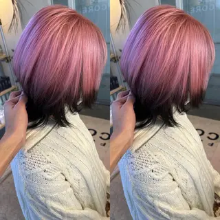 ミディアム カラー yoriダブルカラー 代表すがわらのヘアスタイル