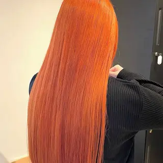 ロング カラー うる艶カラー /縮毛矯正✨レオンのヘアスタイル