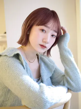 ミディアム カラー 越後 遥/ 透明感カラー🪞🤍のヘアスタイル