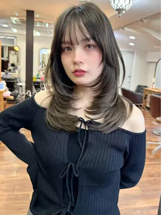 ロング カラー SALOWIN吉祥寺suite店所属・似合わせレイヤー 🇰🇷荒木洋文のヘアスタイル