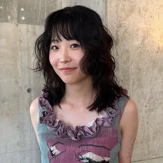 セミロング パーマ 🍈yurina 福岡/パーマ🍈のヘアスタイル