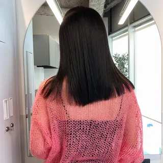 ミディアム カラー ヘアアレンジ ブリーチなしカラー/ 髪質改善/寺門束のヘアスタイル