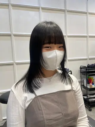 ミディアム カラー パーマ ヘアアレンジ 似合わせカラー / レイヤーMADOKAのヘアスタイル