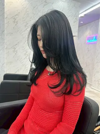 カラー ⋆✦ Leon カット¥1100のヘアスタイル