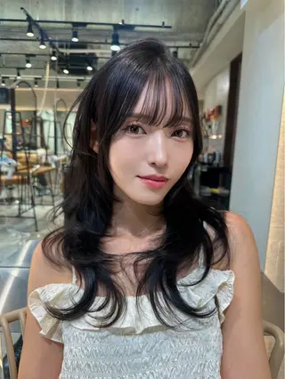 ロング カラー パーマ 平川 友理/韓国ヘア💘のヘアスタイル