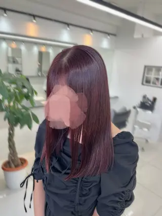 セミロング カラー ブリーチなしWカラー /アレンジ/ユウミのヘアスタイル