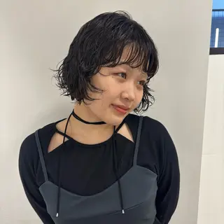 ショート パーマ ✨️髪質改善✨️ツヤ カラー✨️竹脇美奈のヘアスタイル