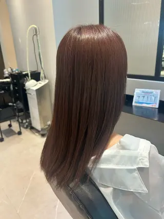 ミディアム カラー 縮毛矯正/カット/ 韓国ヘア/蛯原🍤のヘアスタイル