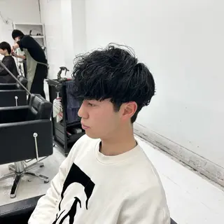 ショート パーマ メンズ 【メンズパーマ特化】 🍏網中勇喜のヘアスタイル