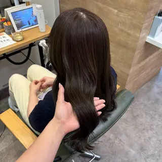 カラー 艶感カラー/オリーブ アレンジ：♡のヘアスタイル