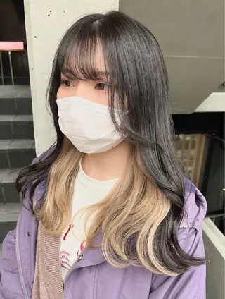 セミロング カラー 東梅田エリアカラー ヘアセットNo. 1のヘアスタイル