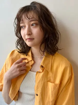 パーマ ボブ/ミディアム 親しみやすさ/さくらのヘアスタイル