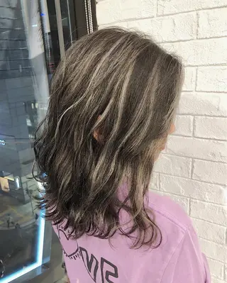 ミディアム カラー ノンダメージ髪質改善 カラー💎/KURAのヘアスタイル