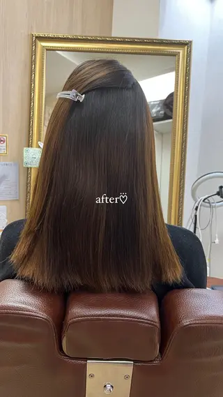 ロング カラー MAHIRU🤍 艶髪・ストレート🫧のヘアスタイル