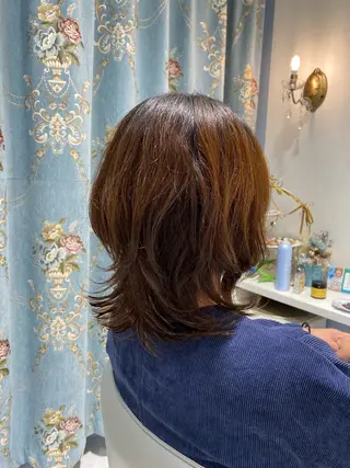 ミディアム パーマ MASUMI／ 川西能勢口LUMIAのヘアスタイル