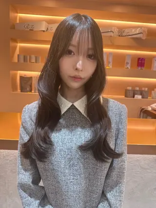 ロング カラー レイヤーカットモデル 募集/藤原一真のヘアスタイル