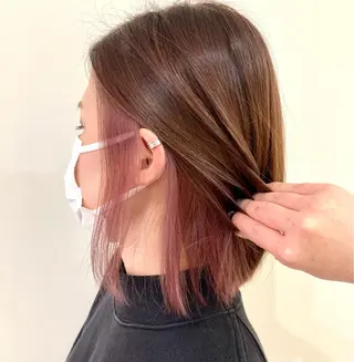 ミディアム カラー 品田 真里のヘアスタイル