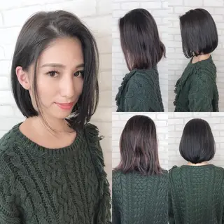 ミディアム カラー アビリタ 警固のヘアスタイル