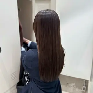 ロング カラー パーマ 縮毛矯正+モテカラー 🎀✨MIHOのヘアスタイル