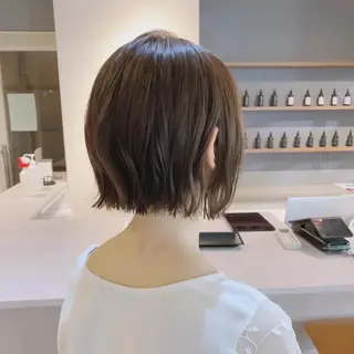 ミディアム カラー ヘアアレンジ 赤みゼロカラー 藤並純のヘアスタイル