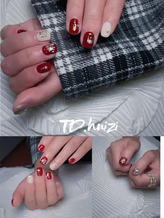 ショート めぐみのネイルサロン スタッフ練習のネイルデザイン