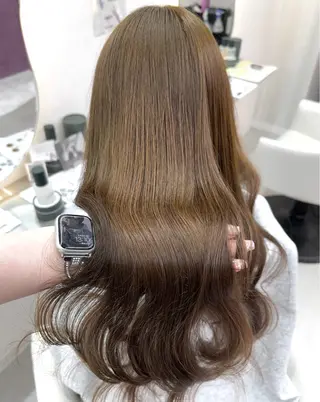 ロング カラー ヘアアレンジ 🖤kana/艶髪/ 韓国風暗髪カラー🖤のヘアスタイル