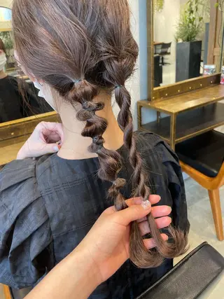 セミロング ヘアアレンジ minami ♡のヘアスタイル