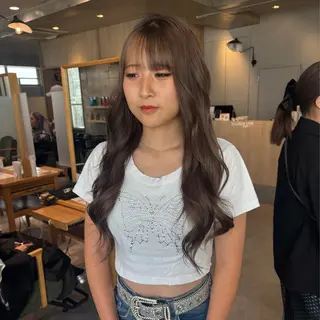 ロング カラー りあの🎀 /暖色カラー🍒のヘアスタイル