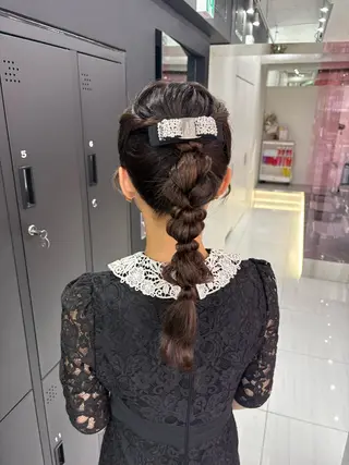 セミロング ヘアアレンジ 新宿/韓国ヘア 中明度カラー/かやのヘアスタイル