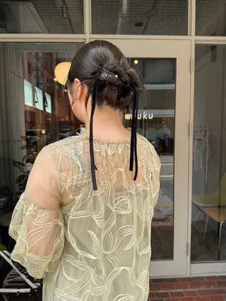 ヘアアレンジ ショート/パーマ /muku サリのヘアスタイル