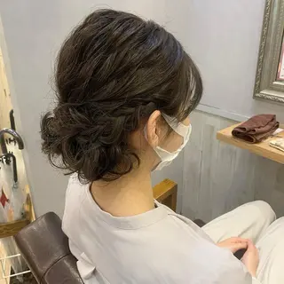 ミディアム カラー ヘアアレンジ 代表🎀 ふわモテ愛 され髪🩷yumiのヘアスタイル