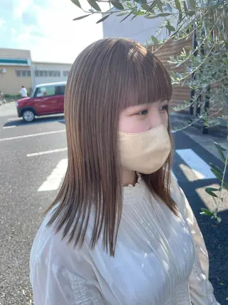 セミロング 梶原 真帆のヘアスタイル