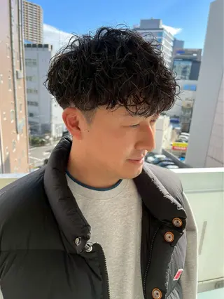 パーマ メンズ Bond Story りき カラーモデルのヘアスタイル