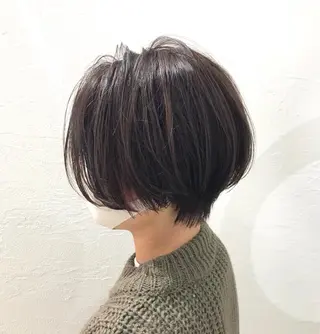 ショート カラー ニュアンスパーマ/ レイヤー/茶屋町のヘアスタイル