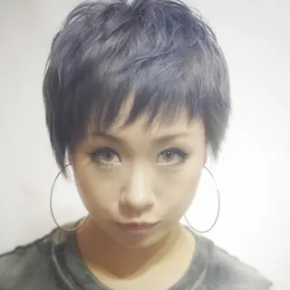 ショート カラー Lull1人美容室 バレイヤージュのヘアスタイル