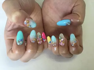 ネイル 💎🐰 saki. m 🐰💎のネイルデザイン