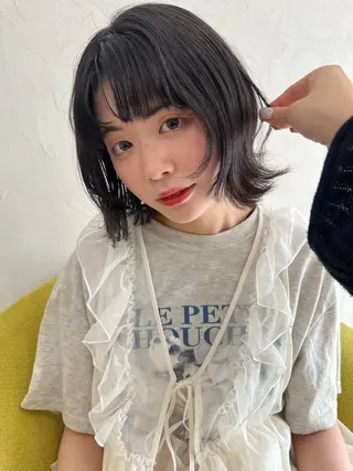 ミディアム カラー 馴染ませNo.1🧃 エクステ・アレンジのヘアスタイル