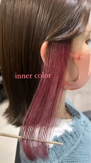 ミディアム カラー ヘアアレンジ ネイル マツエク・マツパ アイブロウ 髪質改善_WHITE RYUSUKEのヘアスタイル